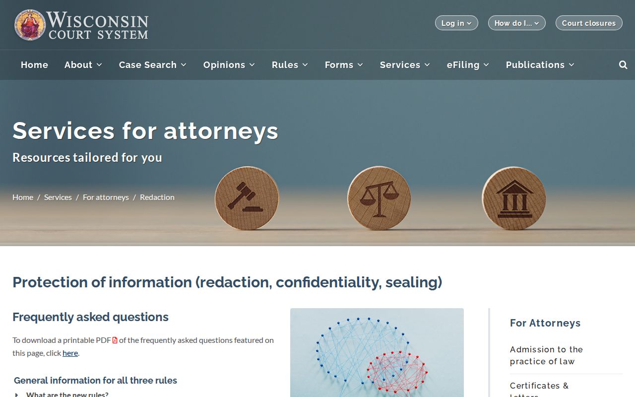 Wisconsin court guidance on protected and sealed case information
